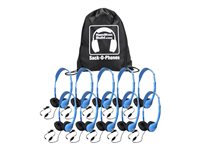 Hamilton Buhl SOP-MS2AMV Sack-O-Phones Headphones with mic on-ear wired 3.5 mm 