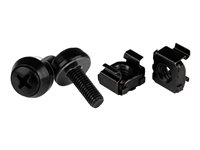 StarTech.com M5 x 12mm Screws and Cage Nuts - 100 Pack - M5 Mounting Screws and Cage Nuts for Server Rack and Cabinet - Black