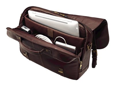 samsonite leather flapover case double gusset