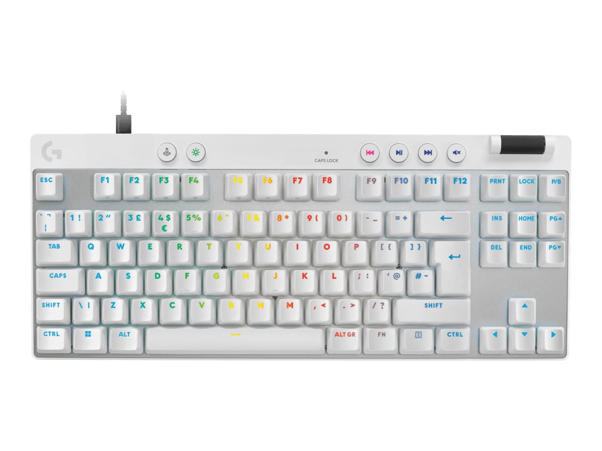 Logitech G PRO X RAPID - klávesnice - hraní TKL - QWERTY - britská - bílá Vstupní zařízení
