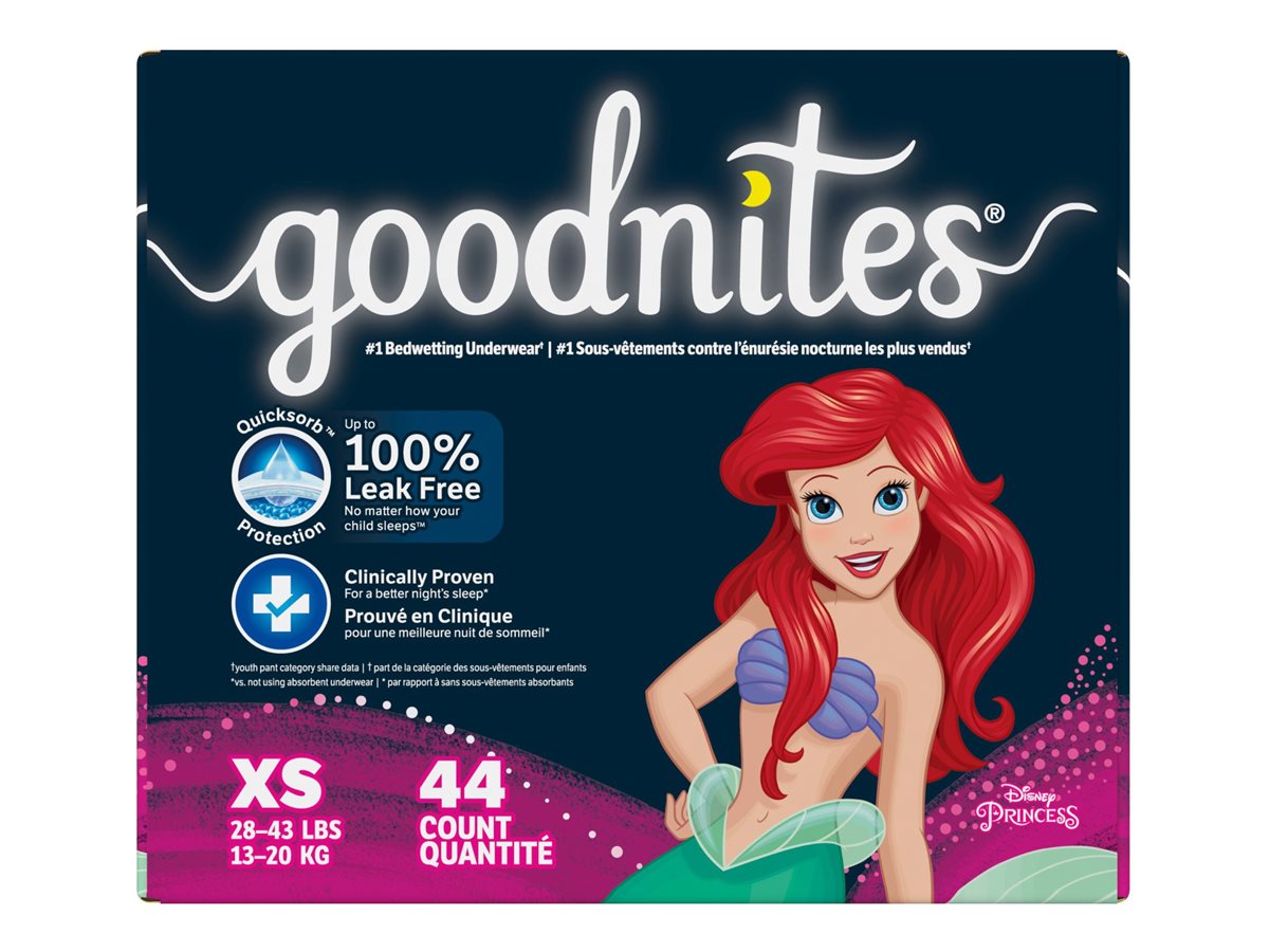 GoodNites 43529 Bedtime S/M Bedwetting Underwear for Girls - 44 Pieces -  Conseil scolaire francophone de Terre-Neuve et Labrador