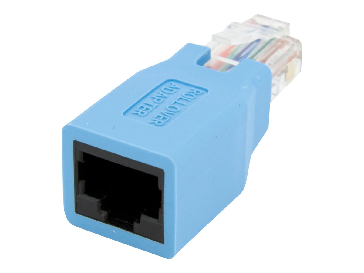 StarTech.com Cisco Console Rollover Adapter for RJ45 Ethernet Cable - Network adapter cable - RJ-45 (M) to RJ-45 (F) - blue - ROLLOVER - síťový kabel adaptér - modrá – foto 3