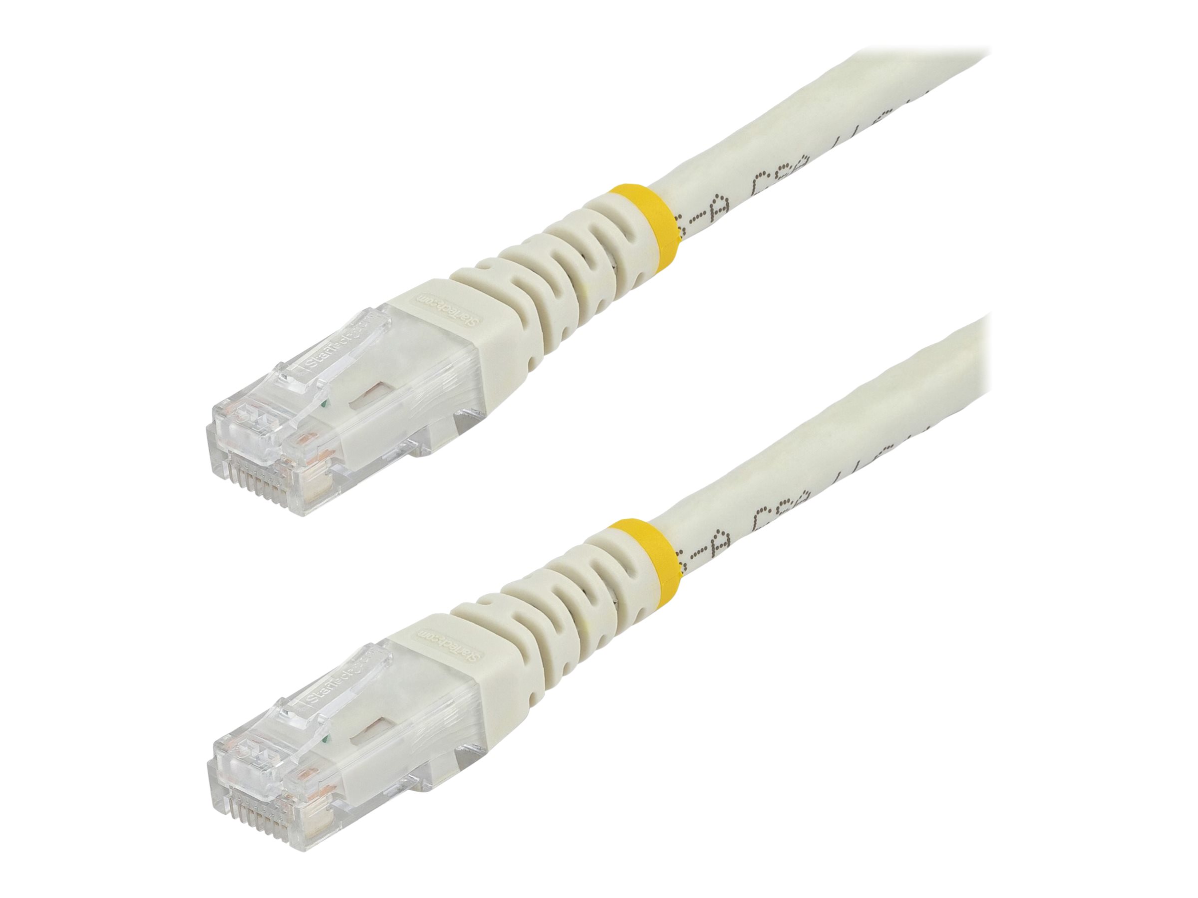 Startech 4ft CAT6 Ethernet Cable, 10 Gigabit Molded RJ45 650MHz 100W PoE Patch Cord, CAT 6 10GbE UTP Network Cable with Strain Relief, White, Wiring is UL Certified/TIA