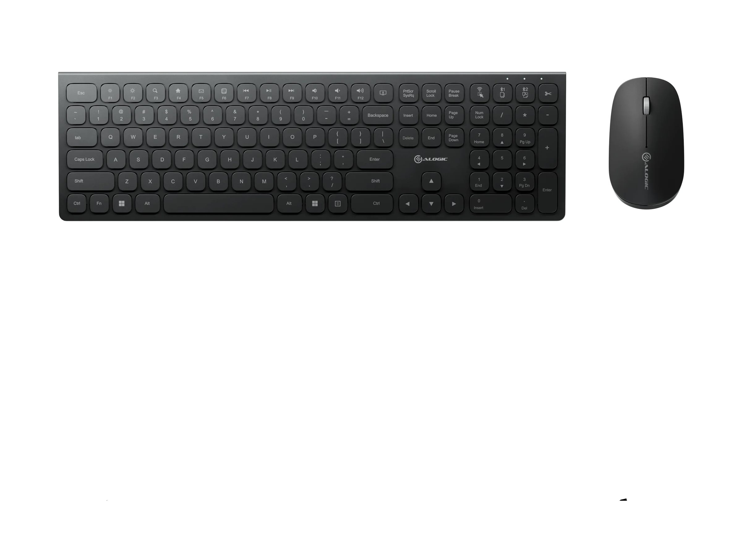 ALOGIC Echelon keyboard and mouse set full size black Input Usage / lifestyle Left-angle 72755