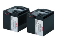 APC Replacement Battery Cartridge #55 - UPS battery Lead Acid 2-cell - black - for P/N: DLA2200, SMT2200, SMT2200I, SMT2200US, SMT3000, SMT3000I, SUA2200UXICH, SUA3000UXICH