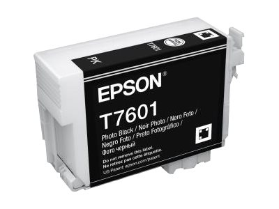 Epson T7601 photo black original ink Product shot Left-angle 79150