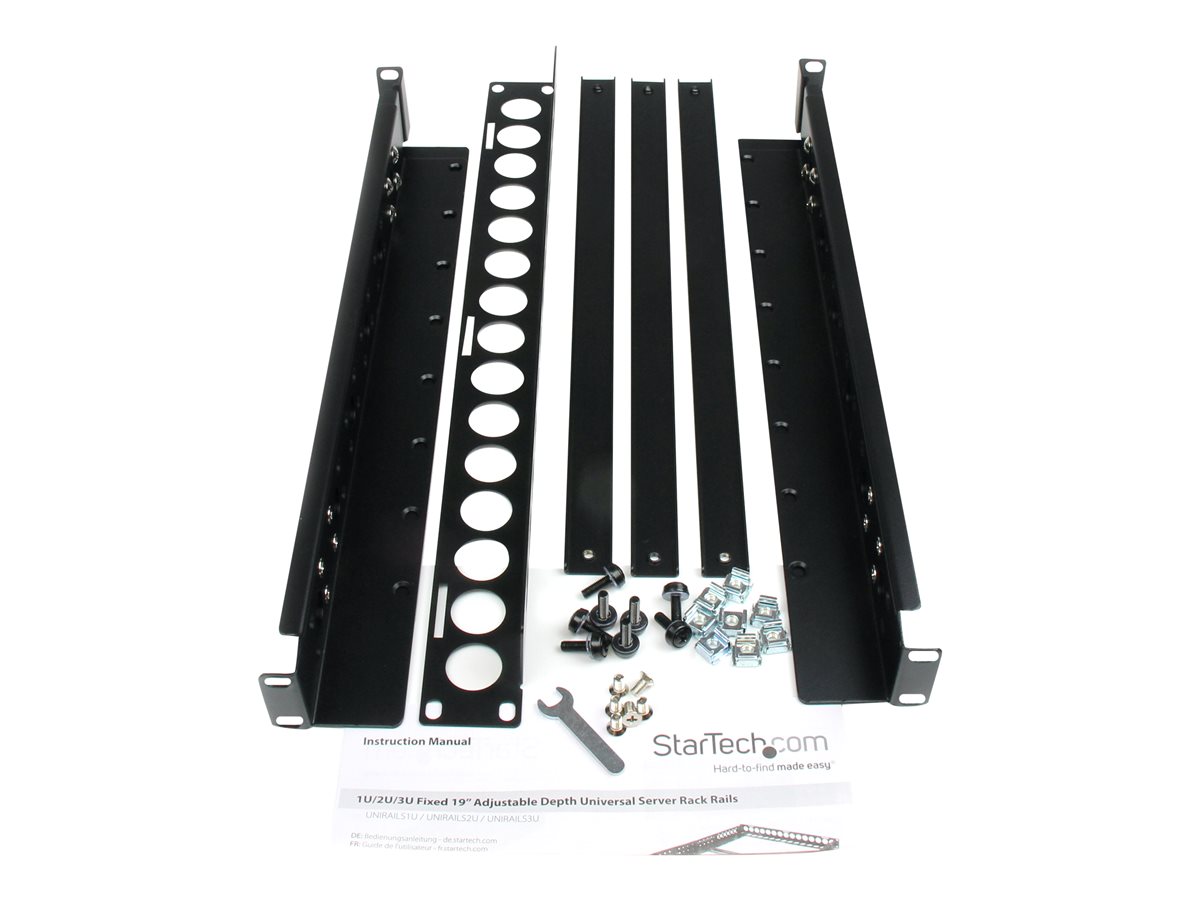 1U Fixed 19  Universal Server Rack Rails – foto 2