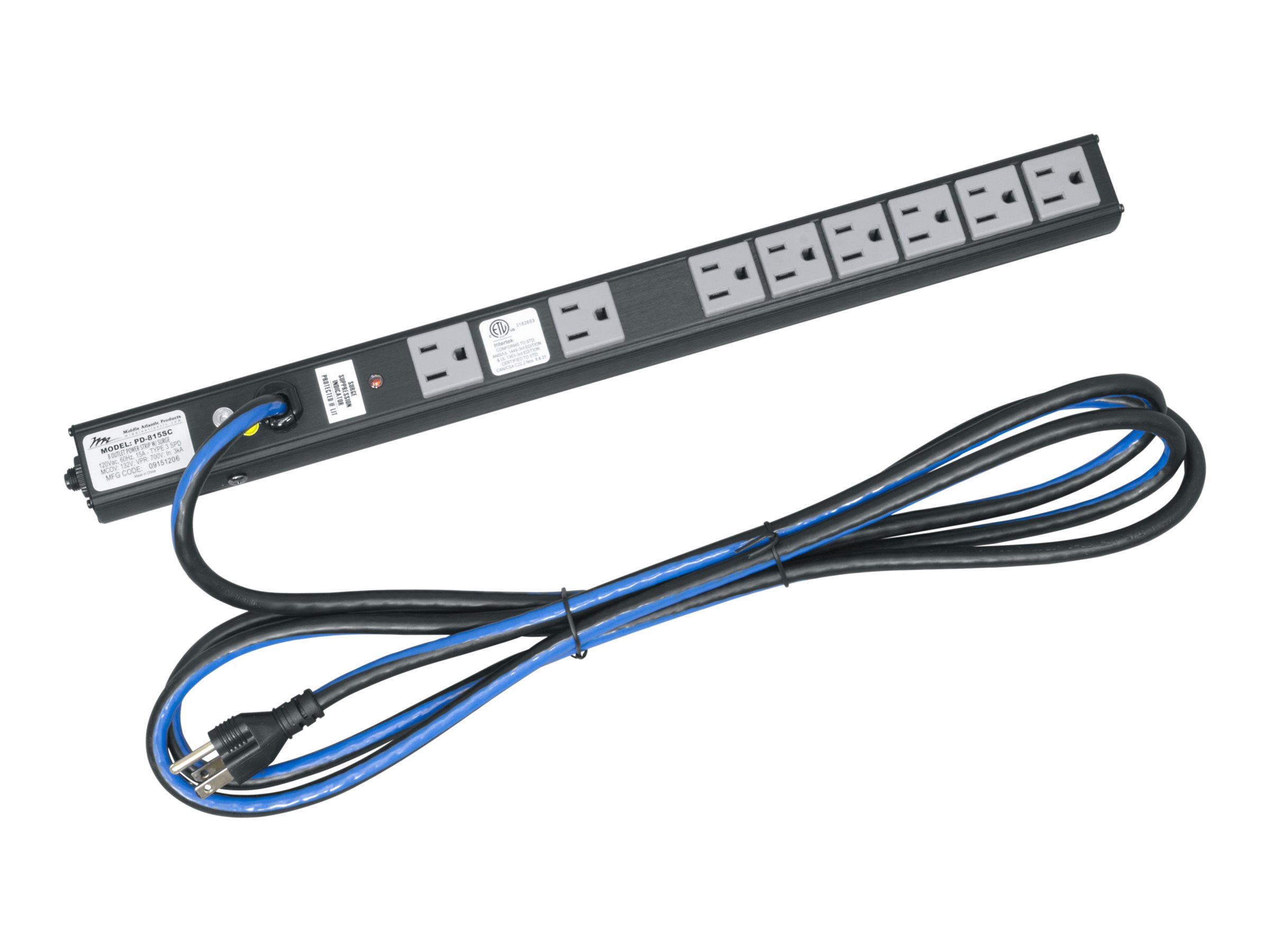 Middle Atlantic High-Density Slim Power Strip PD-815SC