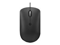 Lenovo 400 - Mouse - compact - optical - 4 buttons - wired - raven black - retail
