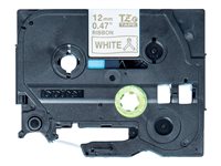 Ruban TZERE tissus Or sur Blanc 12mm (4m)