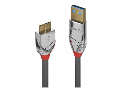 LINDY 0,5m USB 3.0 A/Micro-B Kabel Cromo