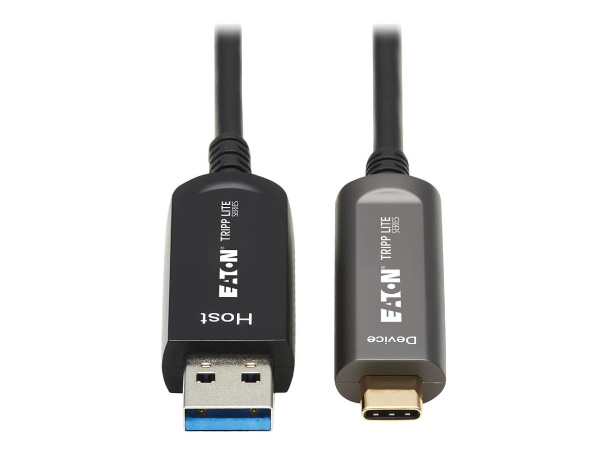 Eaton Tripp Lite Series USB-A to USB C Fiber Active Optical Cable USB 3.2 Gen 2 M/M 20M