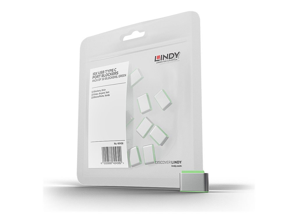 Bloqueurs de port USB Type C, vert, 10 pièces