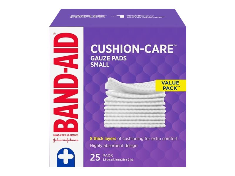 BANDAID CushionCare Gauze Pads Small 25's