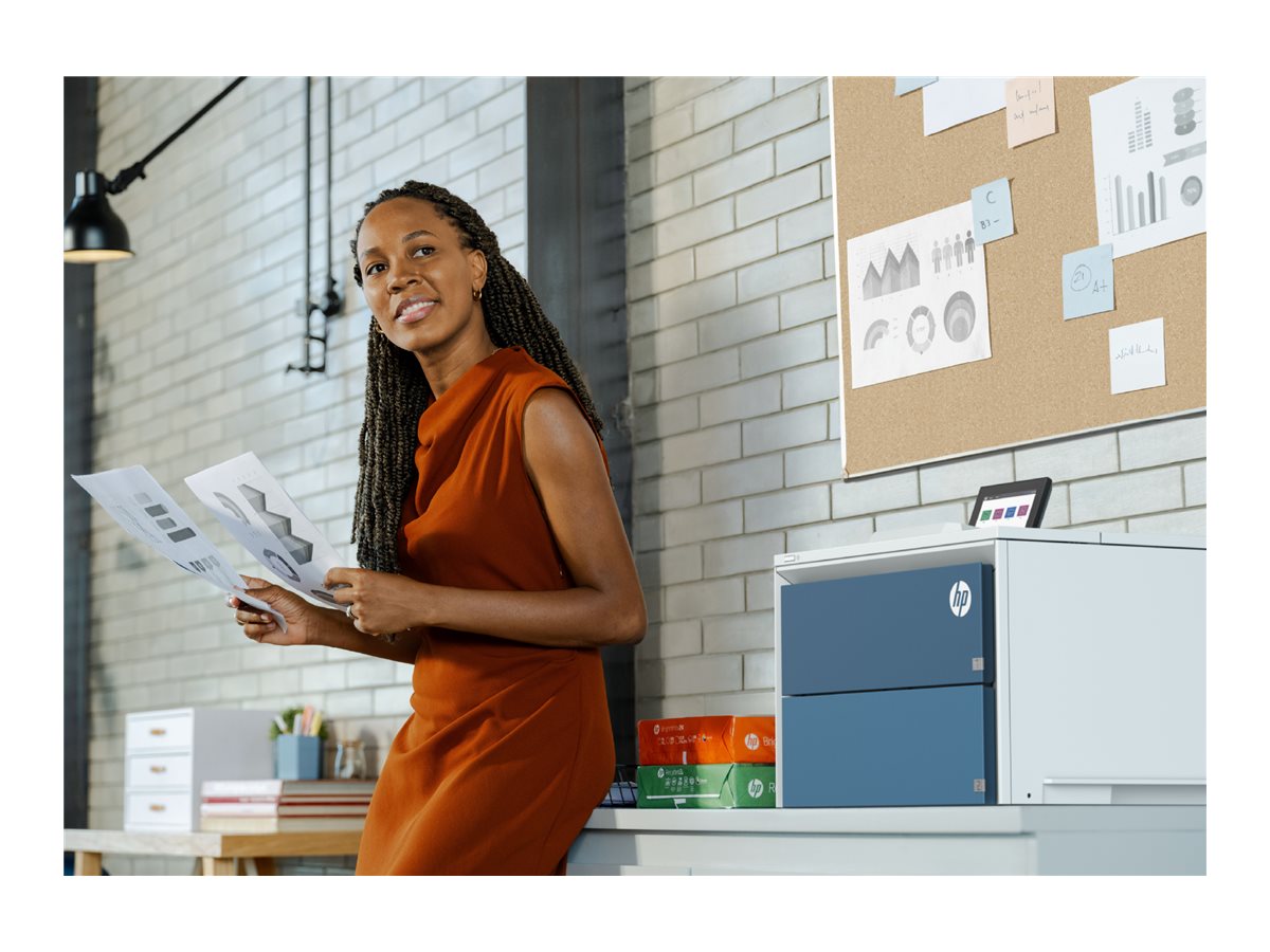 HP LaserJet Enterprise 5502dn printer B/W Usage / lifestyle Right-angle 72741
