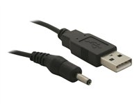 DeLOCK Strøm DC jackstik 3,5 mm (ID: 1,35 mm) (male) - 4 pin USB Type A (male) 1.5m USB / strøm kabel