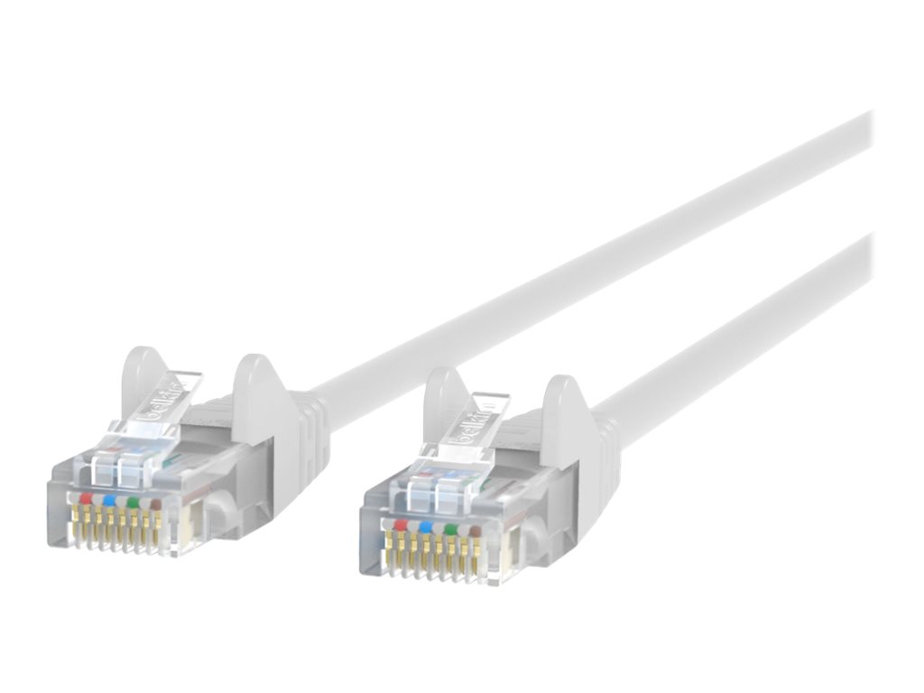 Belkin 1ft CAT6 Ethernet Patch Cable Snagless, RJ45, M/M, White
