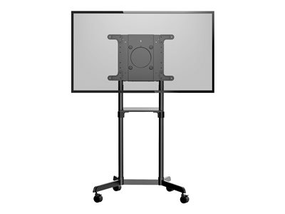 Startech Mobile TV Cart, Portable Rolling TV Stand for 37-70" VESA Display (154lb/70kg), with Shelf & Storage Compartment, Rotate/Tilt Display, Universal TV Mount on Casters/Wheels