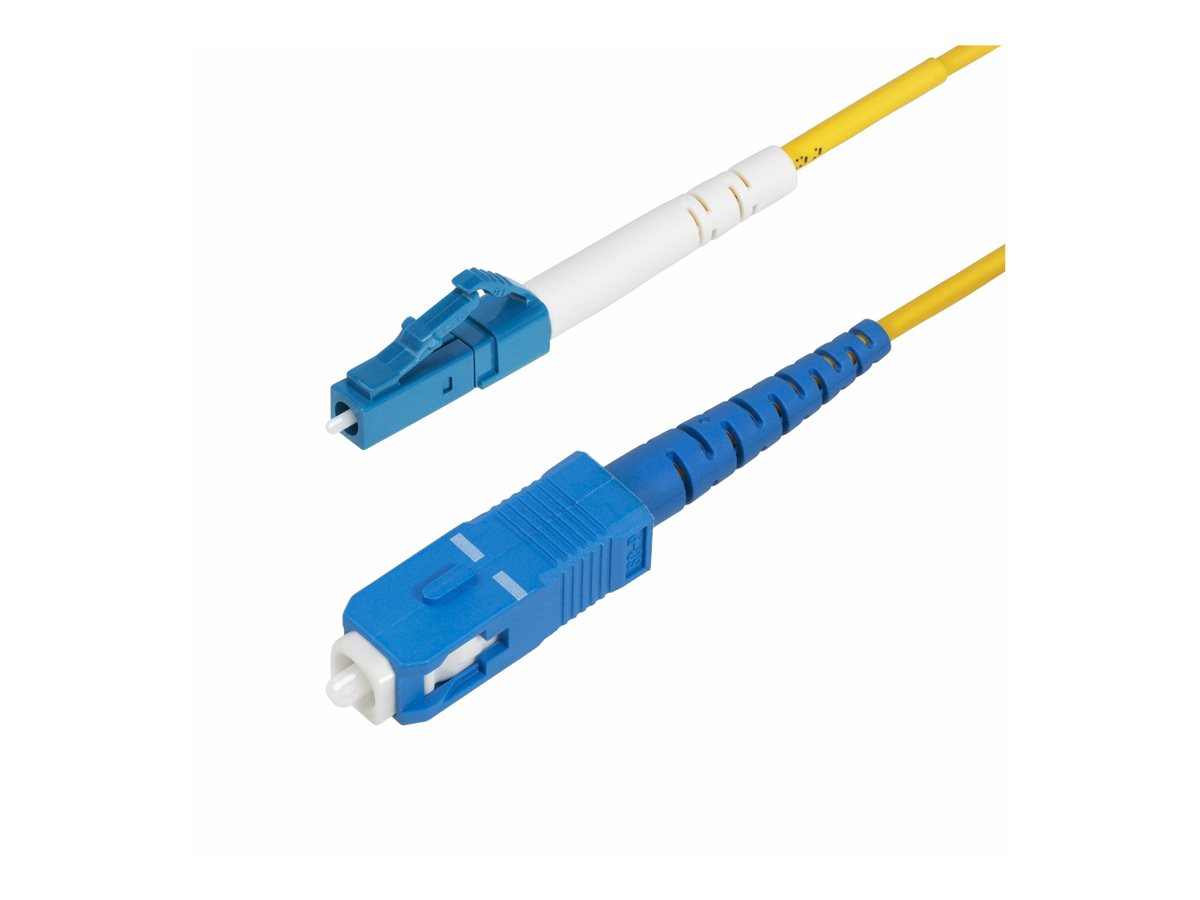 StarTech.com 15m (49.2ft) LC to SC (UPC) OS2 Single Mode Simplex Fiber Optic Cable, 9/125µm, Laser Optimized, 40G/100G, Bend Insensitive, Low Insertion Loss - LSZH Fiber Patch Cord (SPSMLCSC-OS2-15M) - patch kabel - 15 m - 15 m - žlutá – foto 2