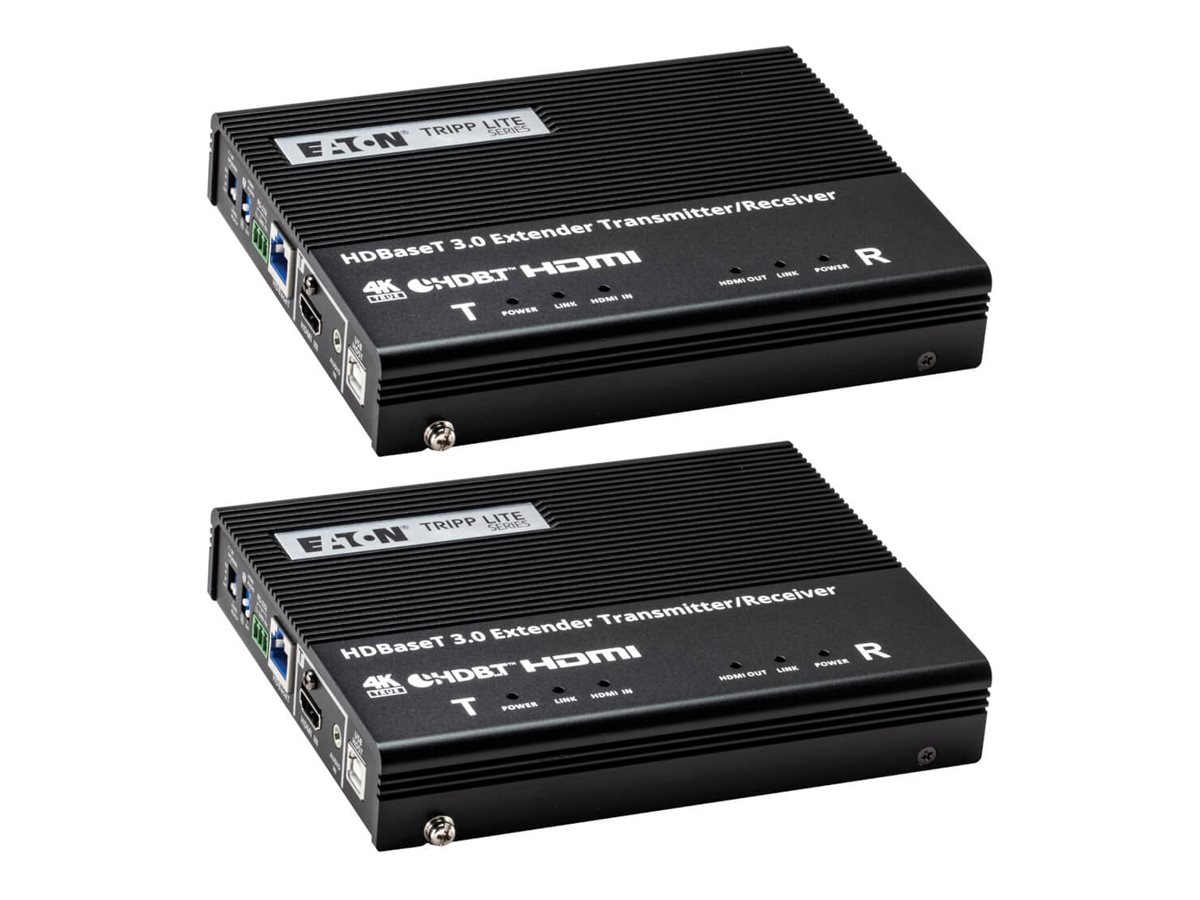 Eaton Tripp Lite Series HDBaseT 3.0 Transmitter and Receiver Kit, HDMI 4K 60 Hz (4:4:4), RS-232, IR Control, Up to 328 ft. (100 m), TAA