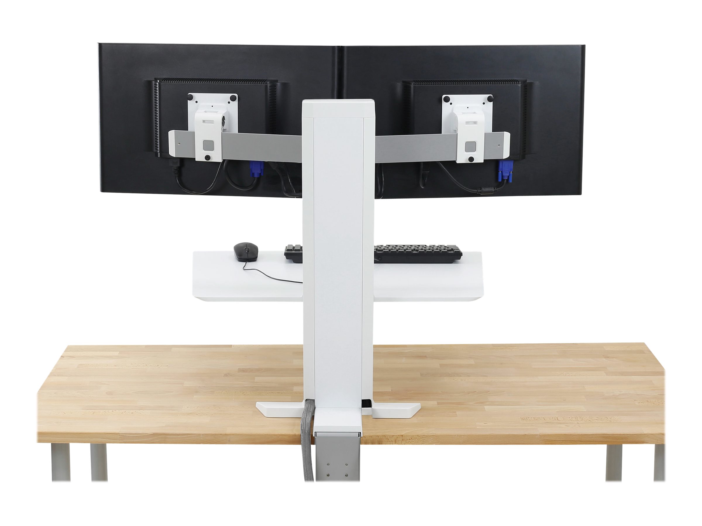 ERGOTRON desk stand, WorkFit-SR dual monitor, adjustable 58cm, 24 inch, 11,4kg, lift, tilt, rotate, white