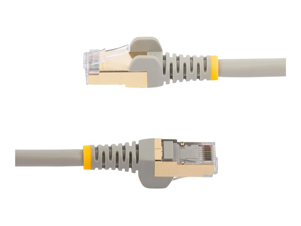 StarTech .com 5m CAT6A Ethernet Cable, 10 Gigabit Shielded Snagless RJ45 100W PoE Patch Cord, CAT 6A 10GbE STP Network Cable w/Strain Relief, Grey, UL Certified Wiring/TIA