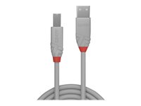 LINDY 2m USB 2.0 A/B Kabel Anthra Line