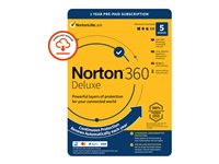Norton 360 Deluxe - subscription licence (1 year) - 5 devices