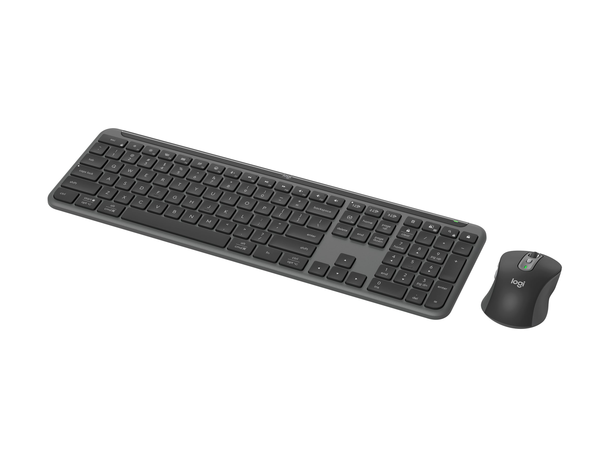 Logitech Signature Slim Combo MK950 keyboard and mouse set 100% full size QWERTY English Component Left side 71560