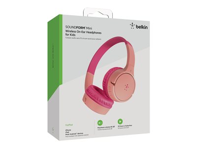 Belkin SOUNDFORM Mini Wireless On-Ear Headphones for Kids, White