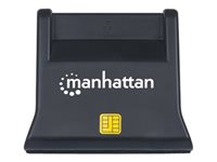 Manhattan USB-A Smart/SIM Card Reader, 480 Mbps (USB 2.0), Desktop Standing, Friction Type compatible, Hi-Speed USB, Cable 86
