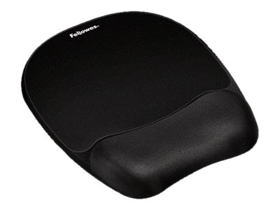 Memory Foam Mouse Pad Mat with Wrist Rest (Black)