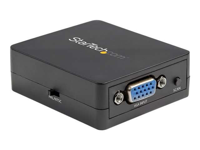 Image of StarTech.com 1080p VGA to RCA and S-Video Converter - USB Powered - adapter - VGA / S-Video / composite video
