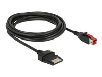 DeLOCK 8 pin USB PlusPower (24 V) (male) - 8-pins (1x8) PoweredUSB Remote Side (male) Sort 3m Forstærket USB kabel