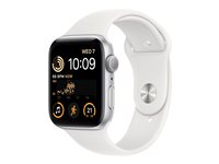 Apple Watch SE (GPS) 44 mm Sølv Hvid Smart ur