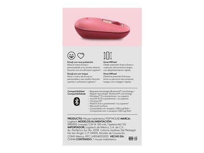 Product  Logitech POP - mouse - customisable emoji - Bluetooth 5.1 LE -  heart breaker