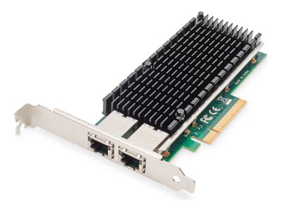 DIGITUS PCI Expr Card 2x Cat6a RJ45 High+Lowprofile - DN-10163