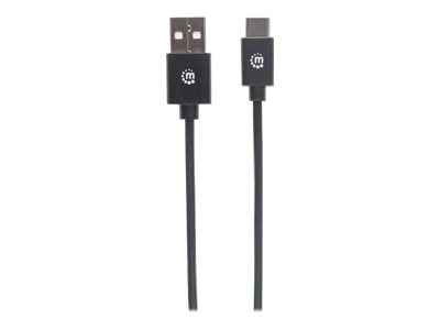 MH USB Kabel A-/C-Stecker 1m schwarz - 353298