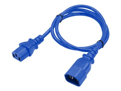 C13/C14 18AWG POWER EXT CBL6FT BLUE LOCKING 18AWG 10A 100-250V
