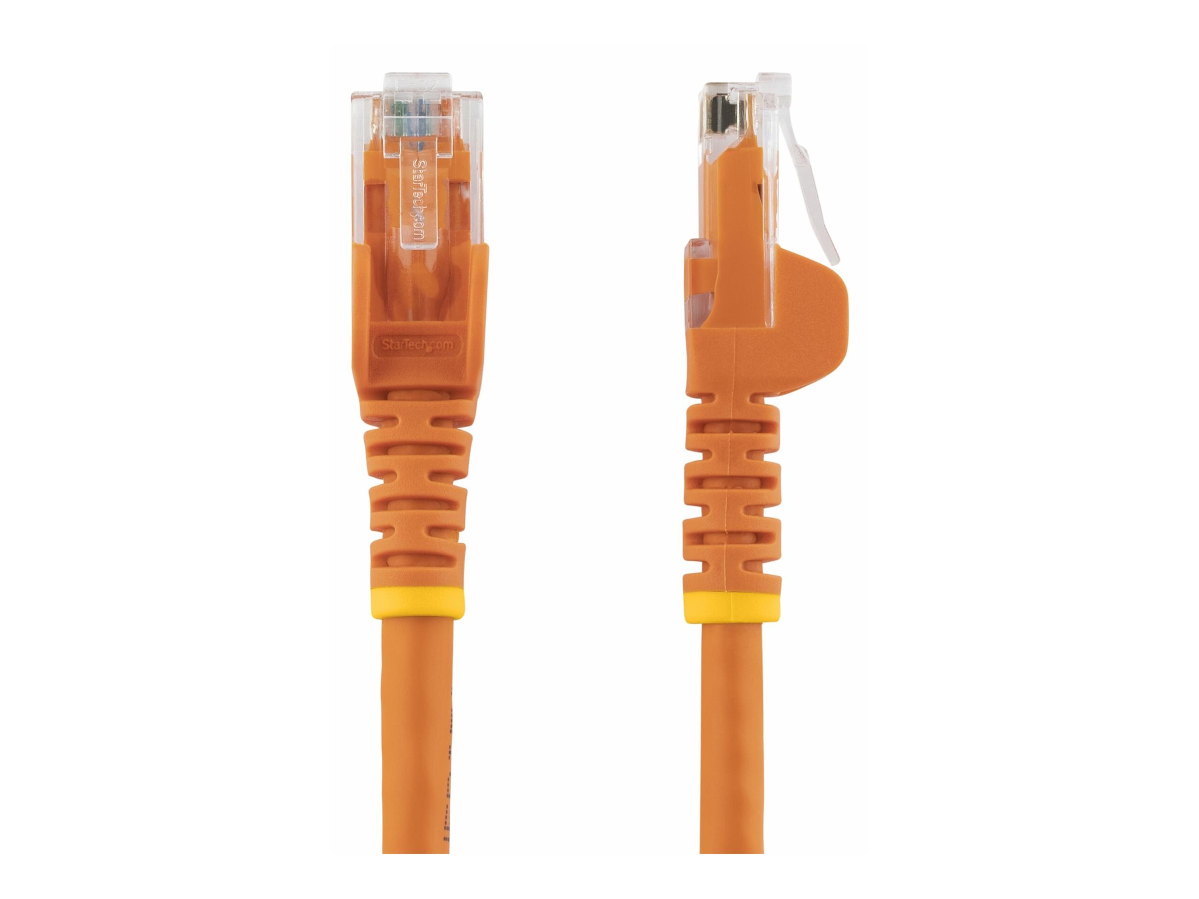 Startech 1m CAT6 Ethernet Cable, 10 Gigabit Snagless RJ45 650MHz 100W PoE Patch Cord, CAT 6 10GbE UTP Network Cable w/Strain Relief, Orange, Wiring is UL Certified/TIA - Category 6 - 24AWG (N6PATC1MOR) - patch cable - 1 m - orange