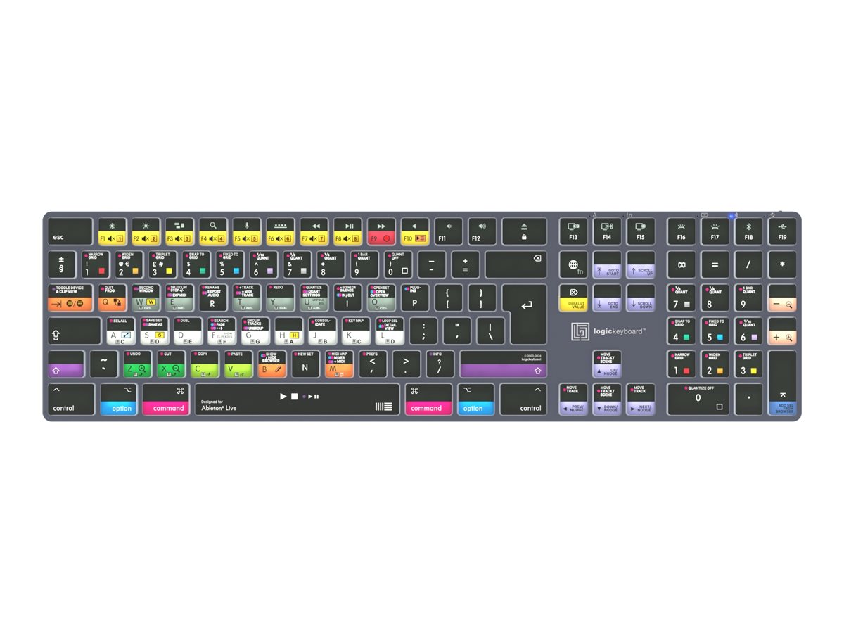 LogicKeyboard Ableton Live TITAN - keyboard - Mac - QWERTY - UK - titanium grey Input Device