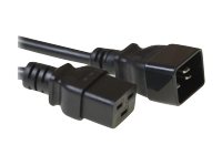 MicroConnect Strøm IEC 60320 C19 Strøm IEC 60320 C20 2m Strømkabel