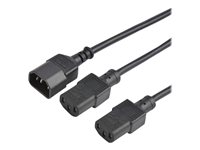 Prokord Power IEC 60320 C13 Strøm IEC 60320 C14 Sort 60cm Strøm-splitter 