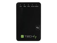 TECHly Wall Plug Wireless Router 300N Wall Repeater2 Trådløs router Kan sluttes til vægstik
