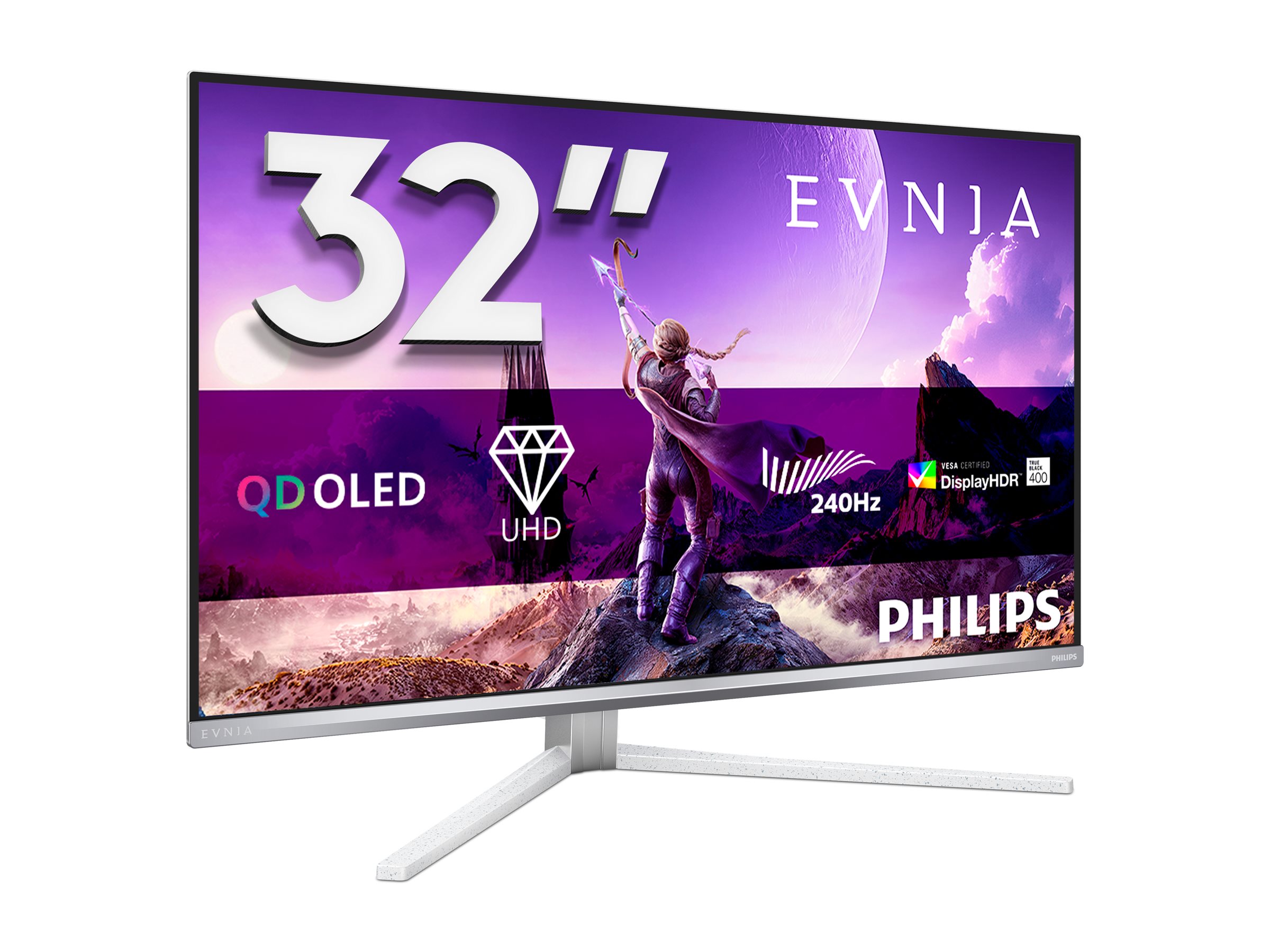 Philips Evnia 8000 32M2N8900 OLED monitor curved 32 Product shot Right-angle 80000