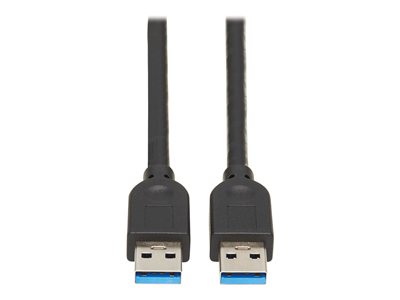 Eaton Tripp Lite Series USB 3.0 SuperSpeed A to A Cable for USB 3.0 All-in-One Keystone/Panel Mount Couplers (M/M), Black, 10 ft. (3 m)