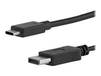 StarTech.com 6ft/1.8m USB C to DisplayPort 1.2 Cable 4K 60Hz - USB Type-C to DP Video Adapter Monitor Cable HBR2 - TB3 Compatible - Black - External video adapter - STM32F072CBU6 - USB-C - DisplayPort - black - for P/N: TB33A1C, TB3DK2DPPD, TB3DK2DPPDUE, TB3DK2DPW, TB3DK2DPWUE, TB3DKDPMAW, TB3DKDPMAWUE