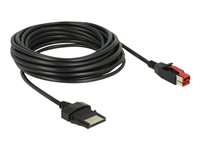 DeLOCK 8 pin USB PlusPower (24 V) (male) - 8-pins (1x8) PoweredUSB Remote Side (male) Sort 5m Forstærket USB kabel