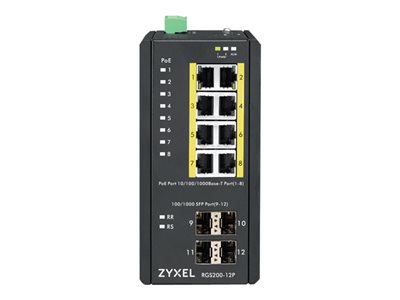 Zyxel Switch 12x GE RGS200-12P Managed  PoE Switch