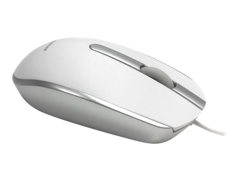 An image of Ceratech Accuratus M100 - mouse - USB - silver, matt white